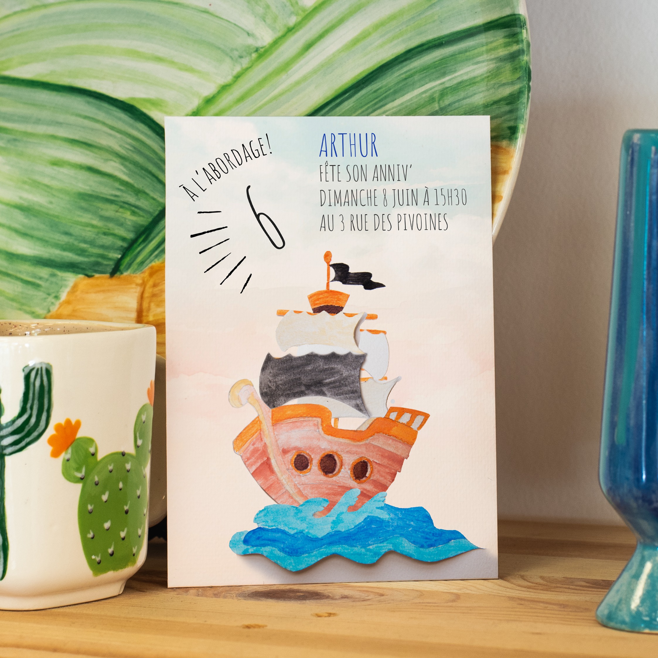 Pirate - The model asserts luminous sobriety: soft dominant hue, balanced margins, and clear typography. Our creators favored premium aesthetics that emphasize clarity and balance. We provide personalization: text integration, color harmonization, discreet logo. Fully digital, it reaches your guests instantly. Every choice—alignments, proportions, contrasts—contributes to smooth, elegant reading. A contemporary, simple, refined correspondence.