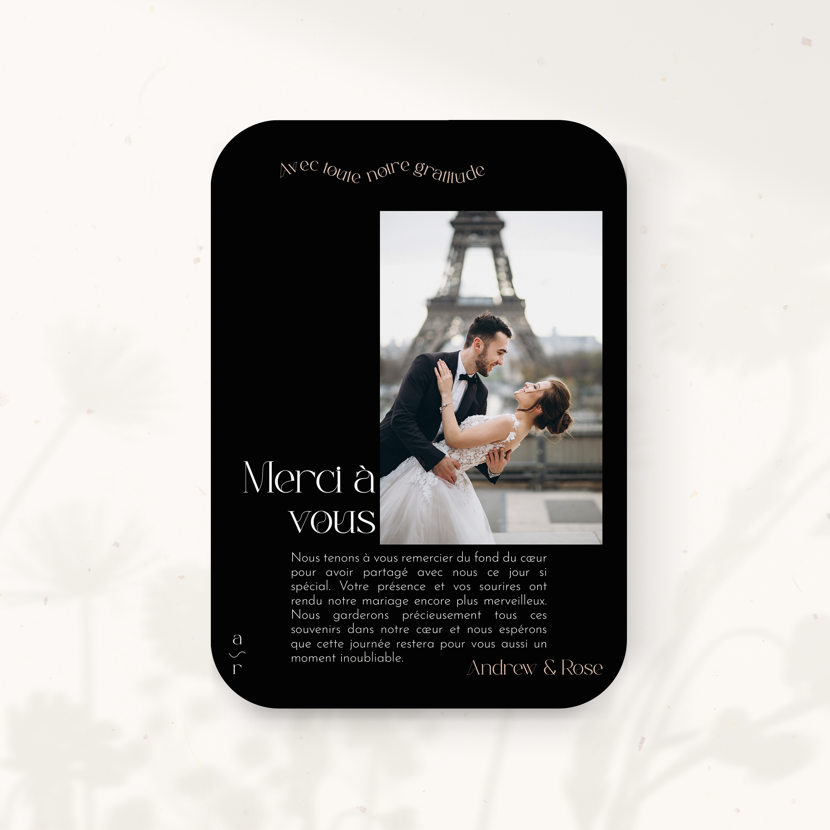 Wavy Thank You Portrait