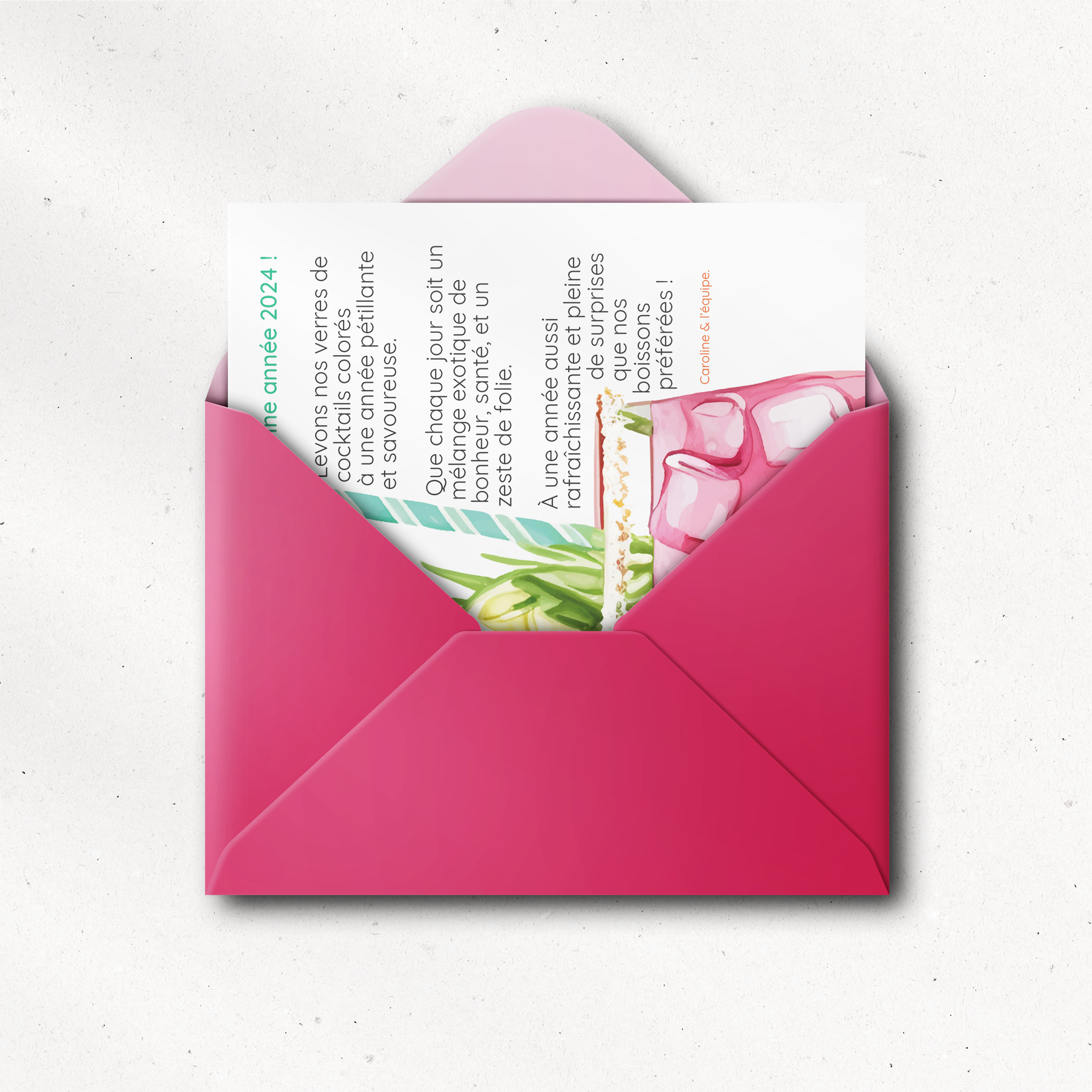 Fresh Year - Cette invitation met en valeur une dominante chromatique affirmée, tenue par des marges sobres et une typographie claire. Nos créateurs ont conçu une esthétique premium qui privilégie la cohérence. Nous assurons la personnalisation sur mesure : vous nous envoyez le texte, nous l’intégrons avec précision, ajustons la palette et ajoutons un logo discret. 100% digitale, elle atteint vos invités immédiatement. Chaque choix – alignements, proportions, contrastes – a été calibré pour préserver fluidité et justesse. Une correspondance contemporaine, simple et raffinée.