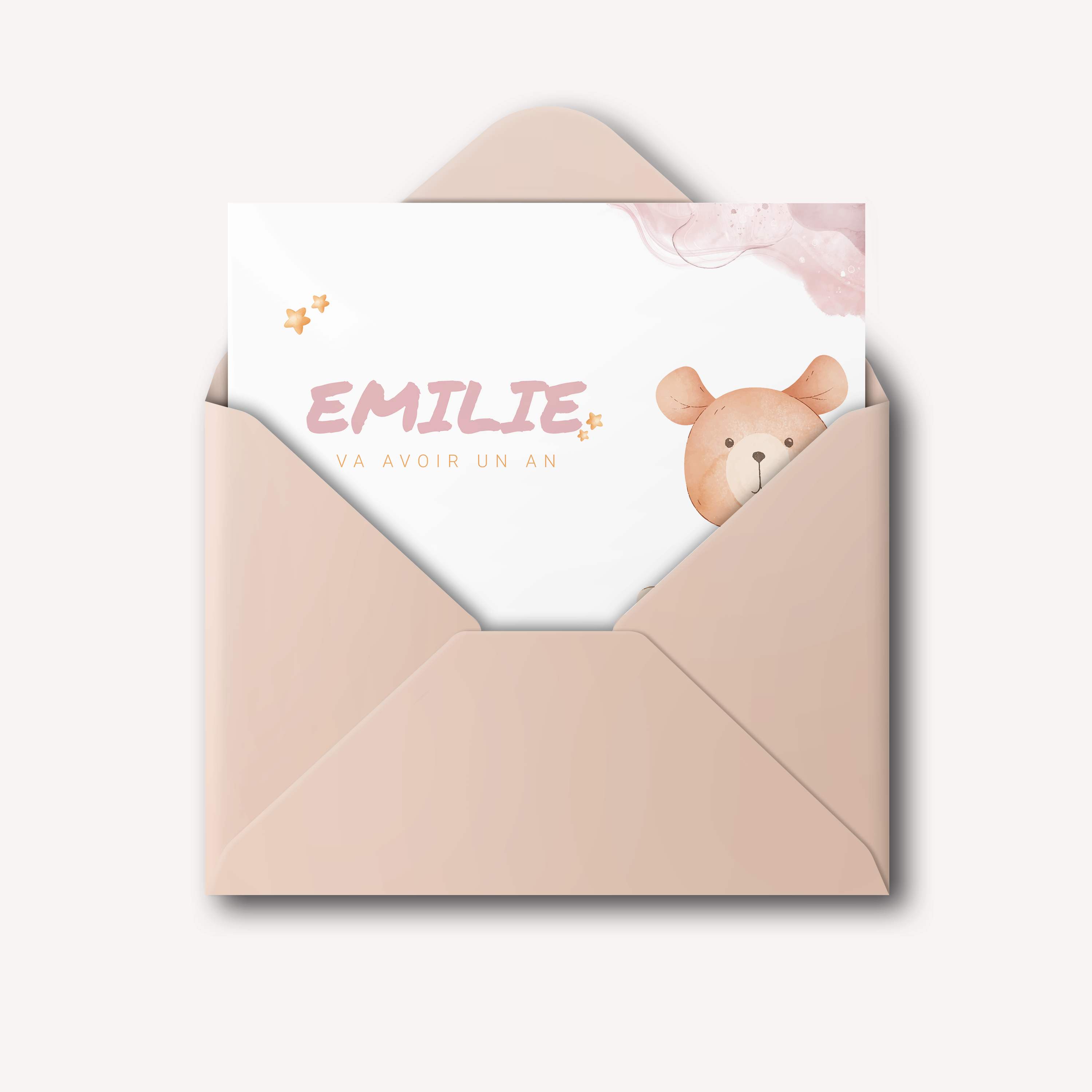 Baby Bearer - This invitation favors a clear graphic voice, where the dominant color brings gentle light and breathing space. Designed by our illustrators, the layout balances crisp lines with generous white to let your words unfold. Intended for significant announcements, it blends modernity, delicacy, and precision. You share your text; we set it with care, adjust hues when needed, and add a discreet logo on request. Fully digital, the invitation is delivered instantly for elegant, swift diffusion. Each detail is crafted to remain coherent and restrained so the emotion stays foremost. A bespoke creation with refined, lasting presence.