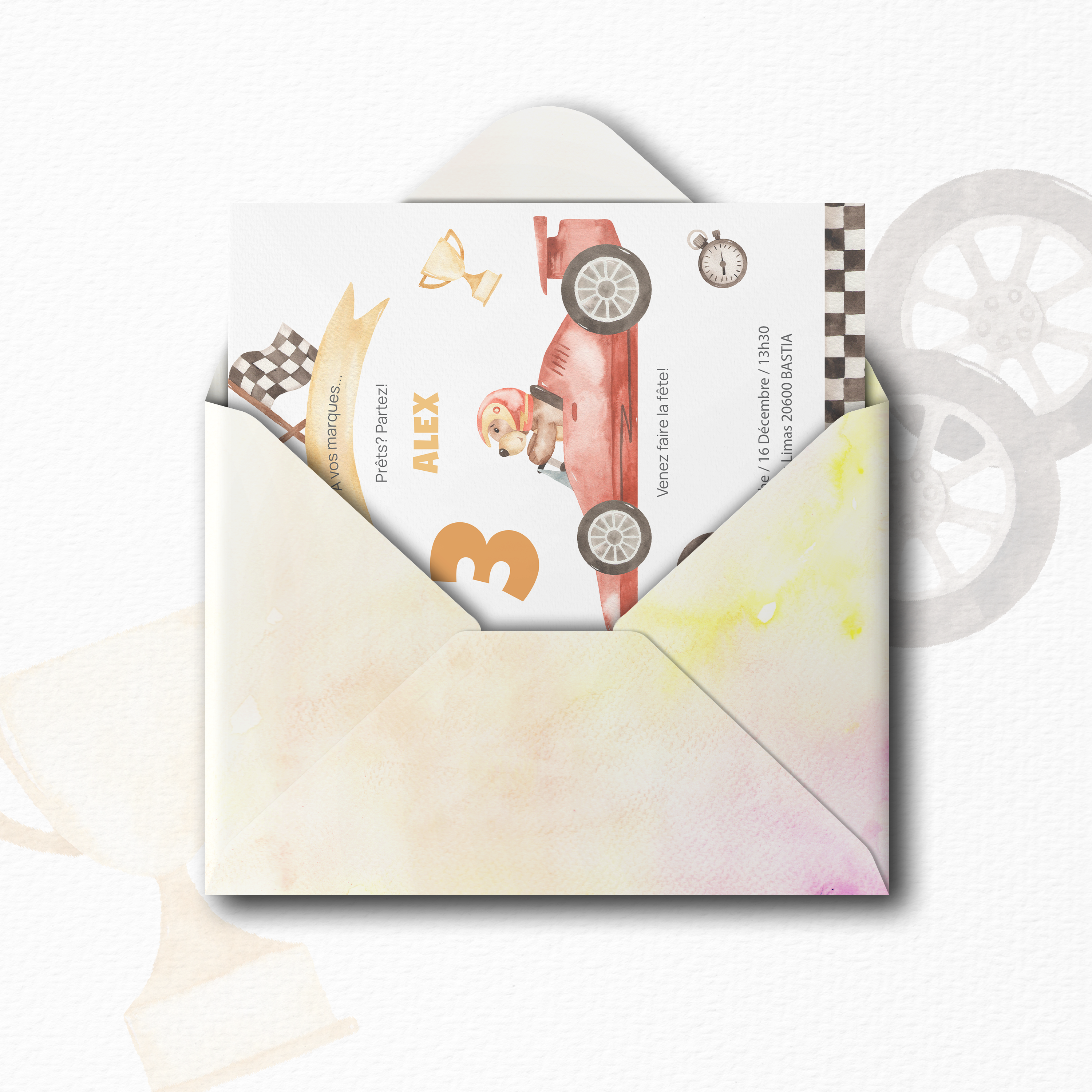 Ready? Go! - This invitation unfolds graphic sobriety where the dominant hue guides the gaze without glare. The regular grid and poised typography compose a precise premium frame. We deliver bespoke personalization: share your text; we set it accurately, tune the palette, and add a discreet logo if desired. Fully digital, it reaches your guests at once. Every detail—white-space breathing, proportions, contrasts—was designed to preserve flow and coherence. A contemporary, simple, refined correspondence.