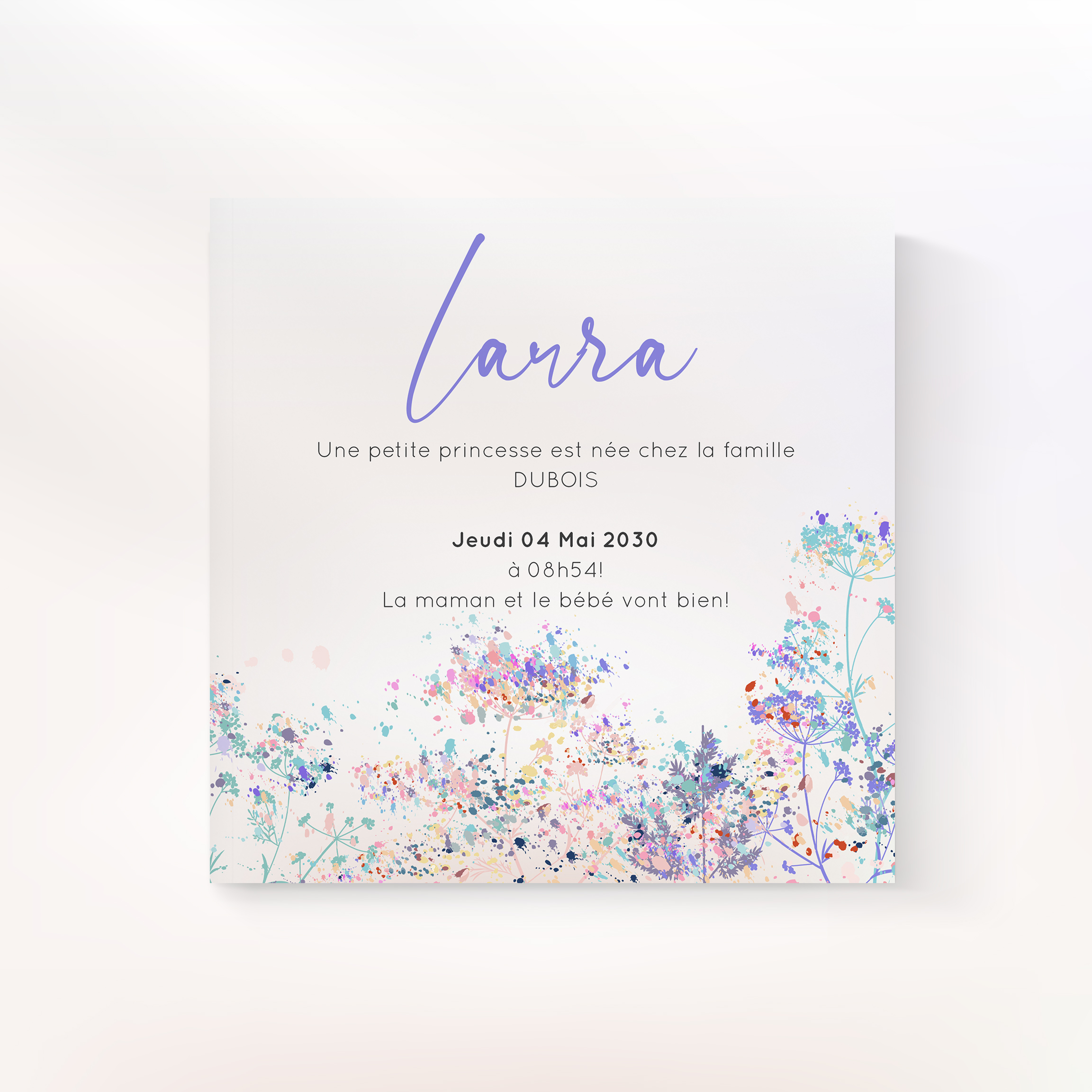 Paint Spots - Le modèle choisit une sobriété posée : dominante chromatique claire, proportions régulières, typographie lisible. Conçu par nos illustrateurs, il affirme une esthétique premium faite de retenue. Vous nous transmettez le texte ; nous le composons avec exactitude, ajustons la palette et ajoutons un logo discret. Entièrement digitale, l’invitation atteint vos invités sans délai. Chaque détail – contrastes, marges, hiérarchie – a été réglé pour préserver élégance et fluidité. Une correspondance contemporaine, simple et posée.