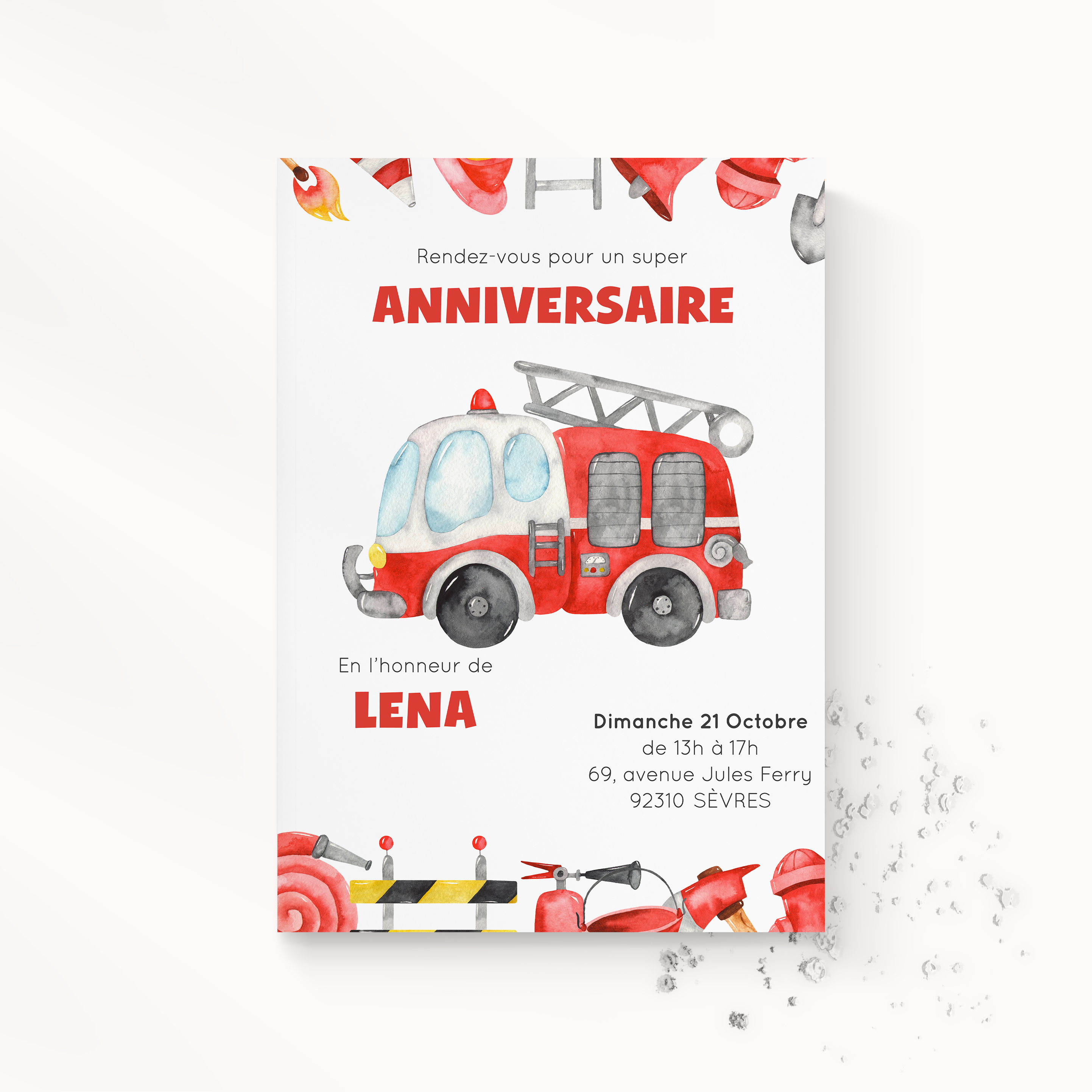 Fire Truck - הזמנה זו מעדיפה בהירות חזותית גוון דומיננטי רך מבנה קבוע וטיפוגרפיה חדה. היוצרים שלנו עיצבו אסתטיקה פרימיום המאפשרת לפשטות לדבר בעצמה. אנו מבצעים התאמה מלאה אתם מוסרים טקסט אנו משלבים בקפידה מכוונים ניואנסים ומוסיפים לוגו עדין. בדיגיטל בלבד היא מגיעה מיד לנמענים. כל פרט פרופורציות קצב ושוליים כויל לשימור זרימה ועידון. התכתבות עכשווית פשוטה ומתמשכת.