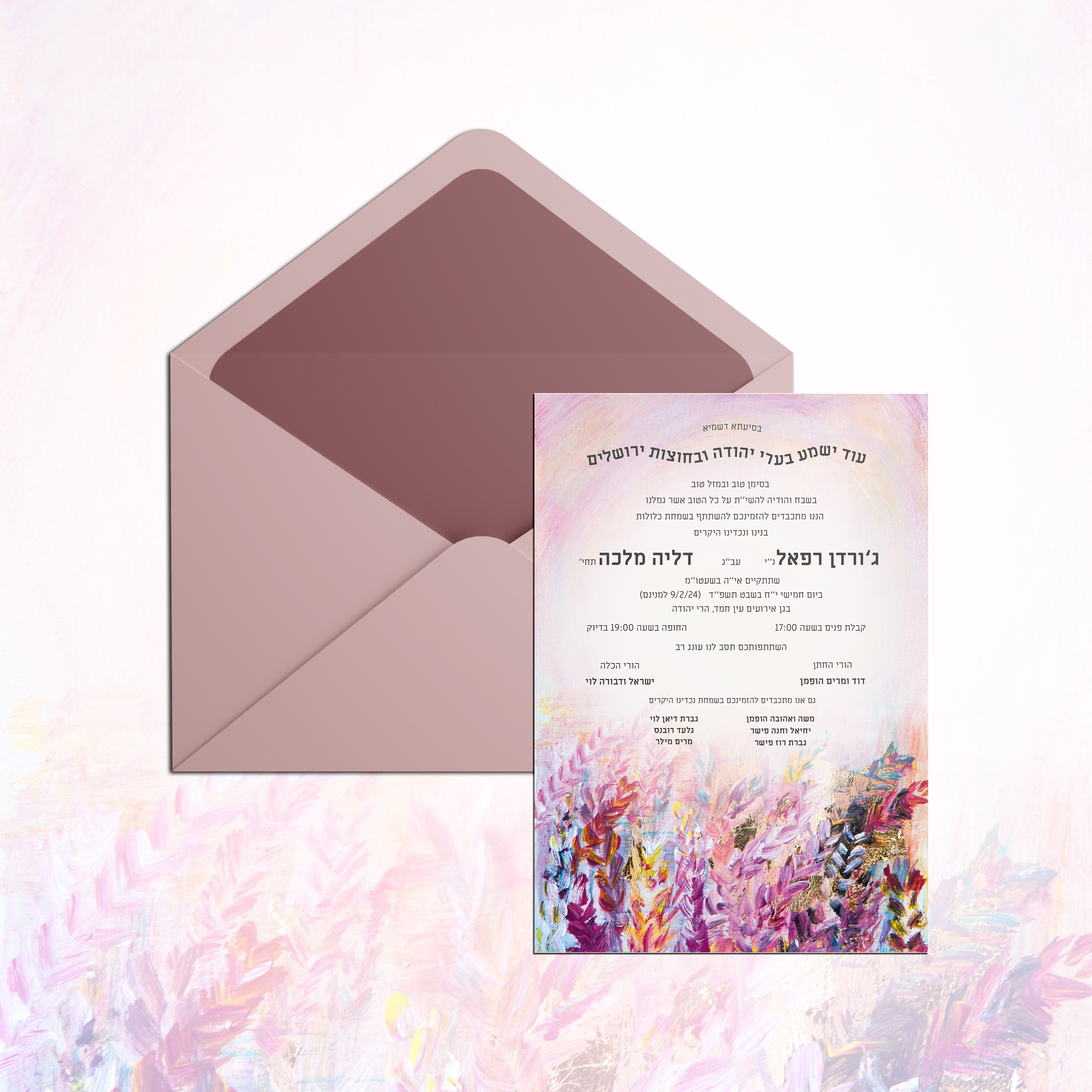 Wheat - Cette invitation met en valeur une dominante chromatique mesurée qui guide le regard avec douceur. La structure régulière et la hiérarchie claire forment un cadre premium propice à la lecture. Nous assurons la personnalisation sur mesure : vous nous envoyez votre texte, nous le composons, ajustons les teintes et ajoutons un logo discret si besoin. Diffusée exclusivement au format digital, elle rejoint vos invités instantanément. Chaque choix – proportions, interlignes, alignements – a été calibré pour offrir une élégance durable. Une correspondance contemporaine, sobre et fiable.