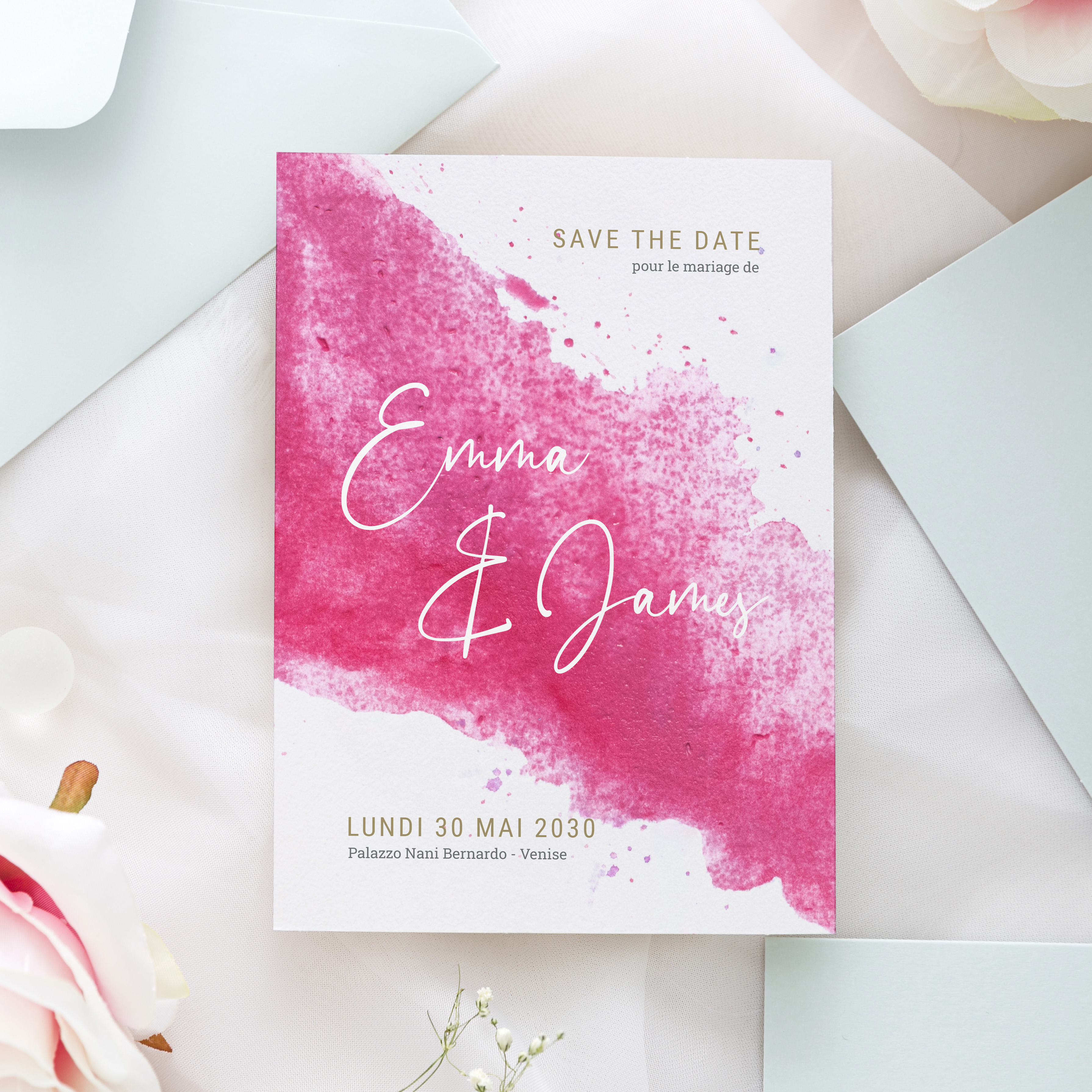 Save In Pink - Cette invitation adopte une sobriété lumineuse : couleur dominante claire, marges équilibrées, typographie soignée. Nos créateurs signent une présence premium qui s’impose par sa mesure. Vous nous confiez le texte ; nous l’intégrons avec exactitude, harmonisons la palette et ajoutons un logo discret. Entièrement digitale, elle atteint vos invités en un instant. Les proportions stables, les contrastes retenus et la hiérarchie nette offrent une expérience fluide. Une correspondance contemporaine, fiable et élégante.