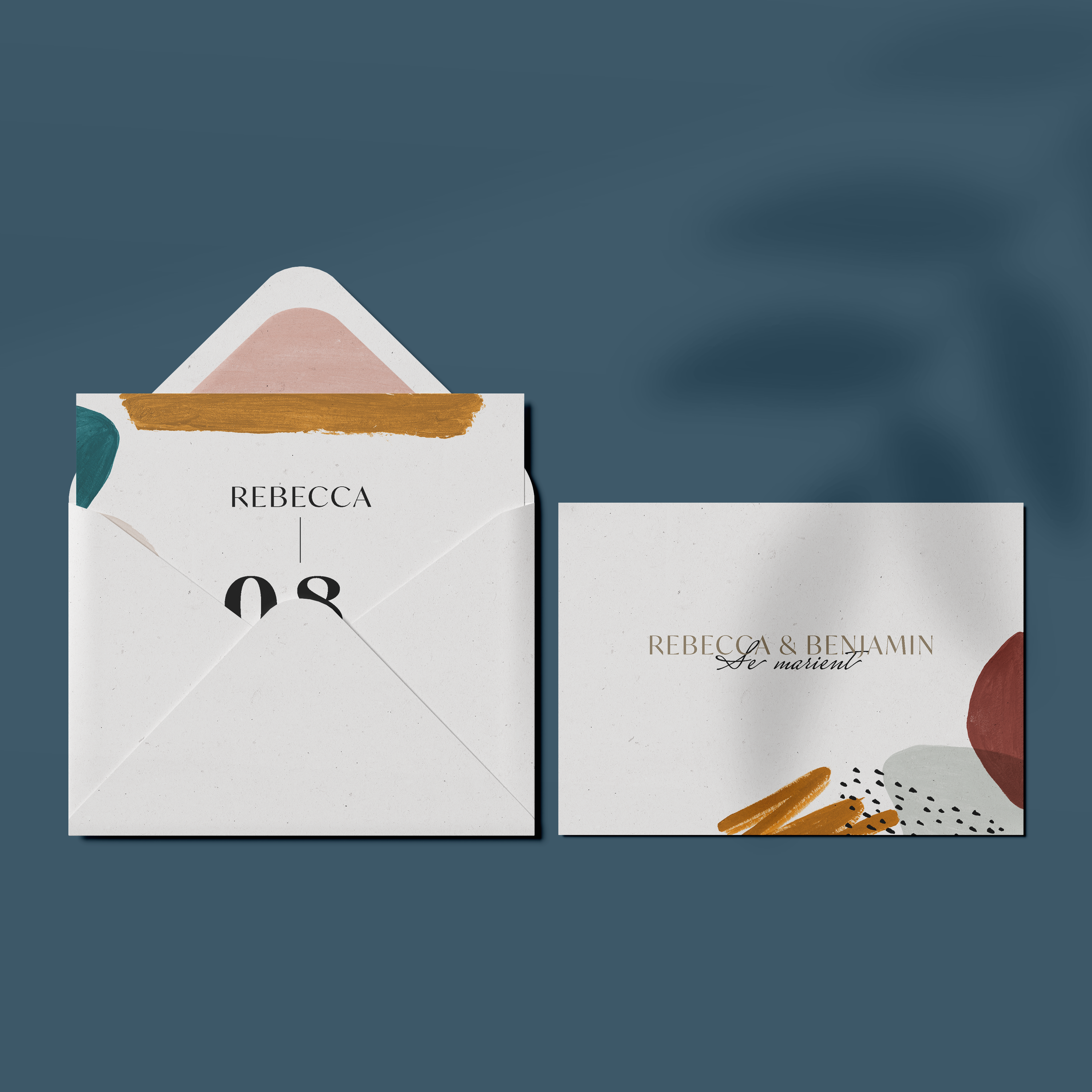 Formes Feutrées - This invitation is defined by sober elegance, with the dominant color acting as a visual thread. Clean lines and a balanced layout create a clear, refined atmosphere, ideal for important announcements. Our illustrators designed this model as a timeless piece where emotion is conveyed through restraint and precision. You send us your text; we integrate it carefully, harmonize tones, and add a discreet logo if needed. Exclusively digital, it reaches recipients instantly. Every detail is crafted to preserve fluidity and modernity. A premium correspondence suited to any occasion where distinction and simplicity matter.