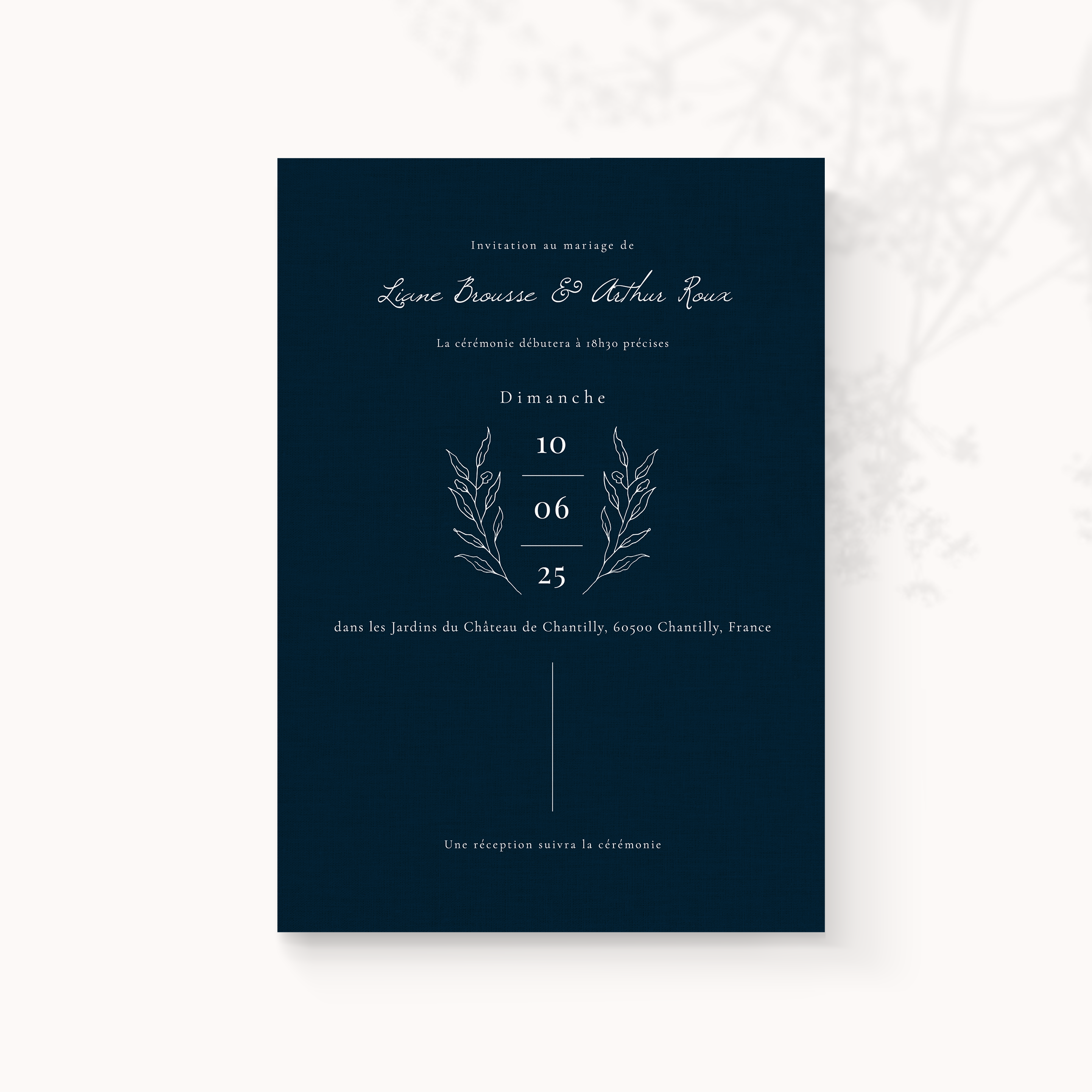 Blue Linen - This model stages gentle geometry guided by a dominant hue chosen for clear expressiveness. Clean shapes underline the message’s quiet strength and let typography breathe. Designed by our team, the layout favors graphic coherence and disciplined detail. We provide full personalization: text integration, tone adjustments, and a discreet logo if desired. Fully digital, the invitation is delivered instantly. The result embraces lasting modernity without artifice so your words remain foremost. An elegant, dependable correspondence—ideal to mark a date, share news, or invite with tact.