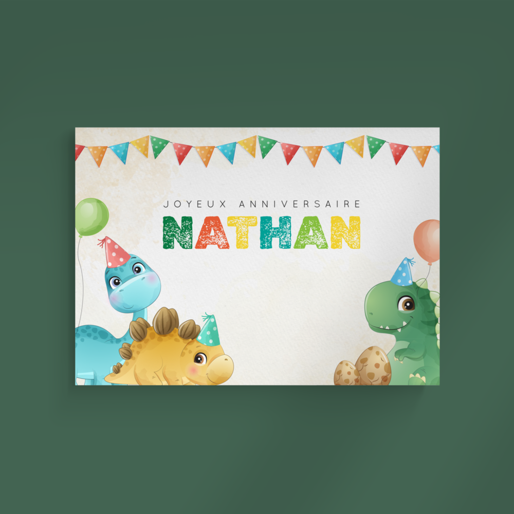 Dinosorous - Le modèle met en avant une géométrie subtile et une palette lumineuse choisie pour sa clarté. Chaque élément est pensé pour souligner vos mots, sans jamais les masquer. Cette création originale illustre l’équilibre entre rigueur graphique et sensibilité contemporaine. Vous nous transmettez votre texte, nous le composons avec soin, ajustons les couleurs et ajoutons un logo discret à votre demande. Diffusée uniquement en format numérique, elle parvient instantanément à vos invités. La mise en page joue sur la mesure et la justesse, afin de préserver l’émotion et la lisibilité. Une invitation haut de gamme qui conjugue modernité, délicatesse et efficacité.