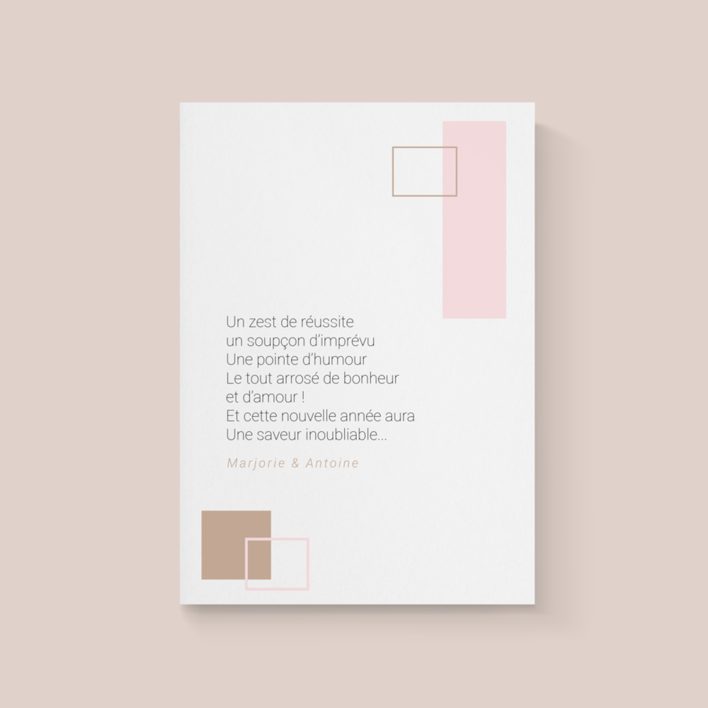 Soft And Square - הזמנה Soft And Square נבנית סביב כחול פסטל רגוע בצורות מרובעות הרמוניות. מיועדת כברכת שנה טובה, היא משדרת איזון ורוגע כמו רוח קלה הנושאת את הברכות שלכם. העיצוב המינימליסטי מושך תשומת לב בפשטותו ומציג את העיקר בצורה אלגנטית. בקווים המדויקים מסתתרת הכנות של המסר עטופה בפשטות וחן. עוצבה על ידי המאיירים שלנו, ההזמנה מבטאת שלווה ועידון. אנו משלבים את הטקסט בזהירות, מתאימים צבעים או מוסיפים סמל שמבטא את הזהות שלכם. בפורמט דיגיטלי היא נשלחת מיד ליקרים לכם ומעבירה מסר ברור ומעודן. Soft And Square היא הבטחה לברכה מודרנית שבה כל מילה מוצאת את מקומה בהרכב פיוטי ומדויק.