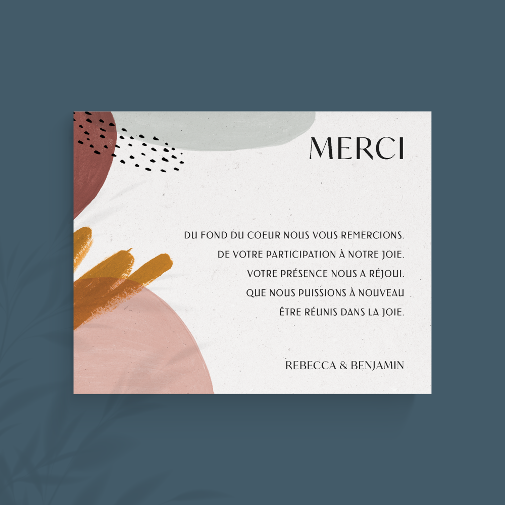 Formes Feutrées Joy - The design of this card plays on finesse and restraint: a soft dominant color, balanced lines, and careful typography. The whole highlights clarity and distinction in your message. Our creators devised a timeless model meant to accompany your announcements with elegance. We provide full personalization: text integration, tone harmonization, and an optional discreet logo. In digital-only format, delivery is immediate and seamless. Every element is intended to maintain coherence and measured sobriety. A premium invitation illustrating refined simplicity.