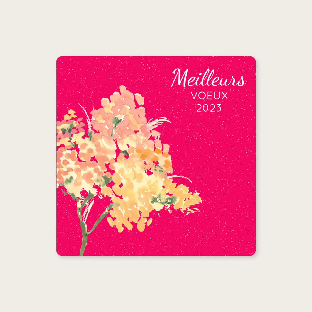 Pink Flower - The Pink Flower card shines in a vibrant, luminous rose that recalls the freshness of a blooming bouquet. Its floral motifs evoke energy and vitality, like an explosion of life and color. Designed as a greeting card, it expresses spontaneity and elegance, offering your words a refined and poetic frame. Each petal seems to vibrate, turning a message into a lively and meaningful gesture. Our illustrators created this model as a visual celebration, merging nature with contemporary design. We integrate your words carefully, adapt the shades if necessary, and add a discreet logo upon request. In digital format, Pink Flower is delivered instantly to your recipients, translating your message into an elegant and modern announcement. With Pink Flower, your wishes take the shape of a joyful and poetic bloom that brightens your correspondence with freshness and charm.