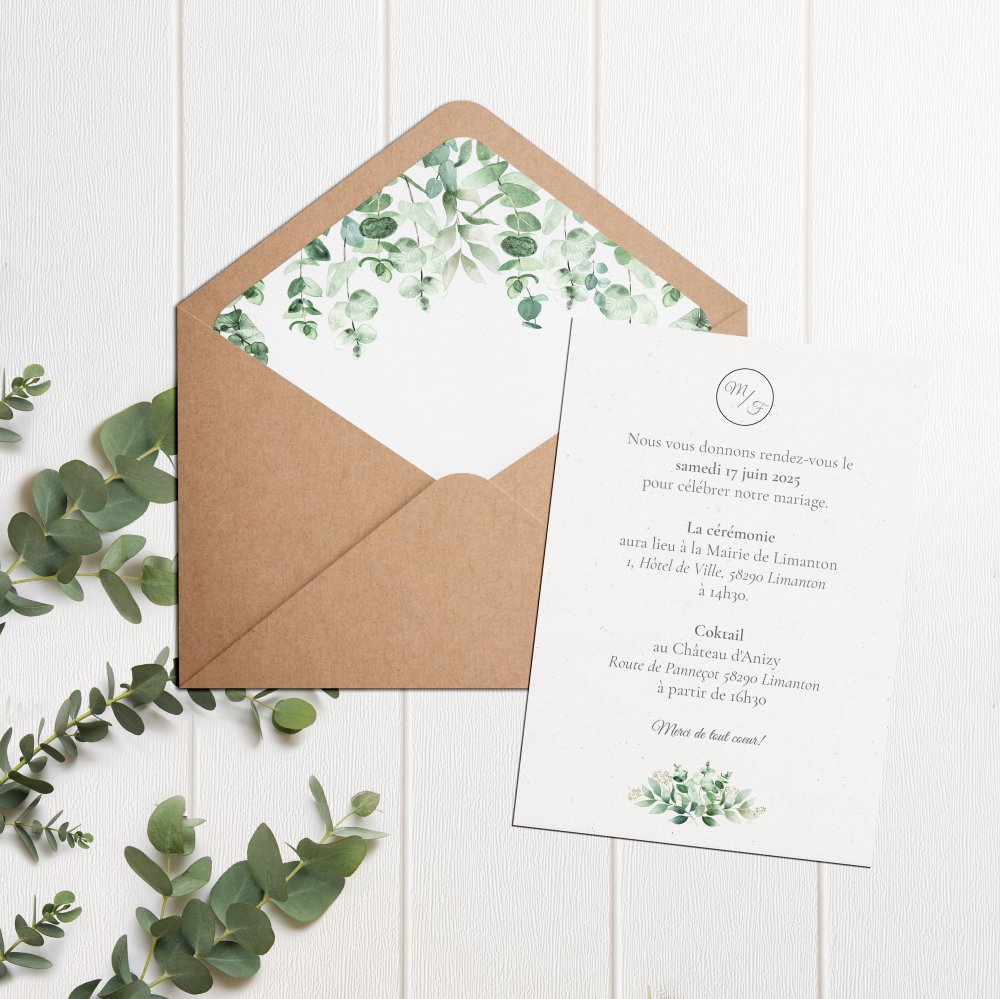 Eucalyptus Frame - This invitation unfolds within a restrained palette where the dominant color brings gentle light. Regular structure and poised typography compose a premium frame attentive to readability. We provide full personalization: text integration, tone adjustments, and a discreet logo as desired. Delivered exclusively digitally, it reaches your guests instantly. Every detail—white-space breathing, margin balance, contrast—was considered for lasting elegance. A modern, reliable, elegant correspondence.