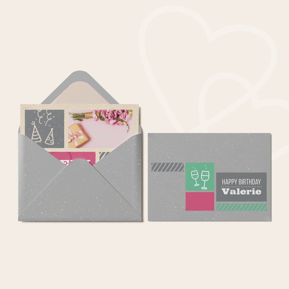 Pink Patchwork - Conceived as a sober graphic frame, this invitation highlights the dominant color in a contained tone. Sober margins and precise proportions ensure a readable, elegant setting. Our illustrators aimed for a contemporary, poised, refined aesthetic. You share your text; we lay it out, adjust tones, and add a discreet logo if needed. Exclusively digital, it reaches your recipients instantly. The whole values accuracy and discreet elegance. A premium, clear, timeless correspondence turning a simple note into a refined gesture.